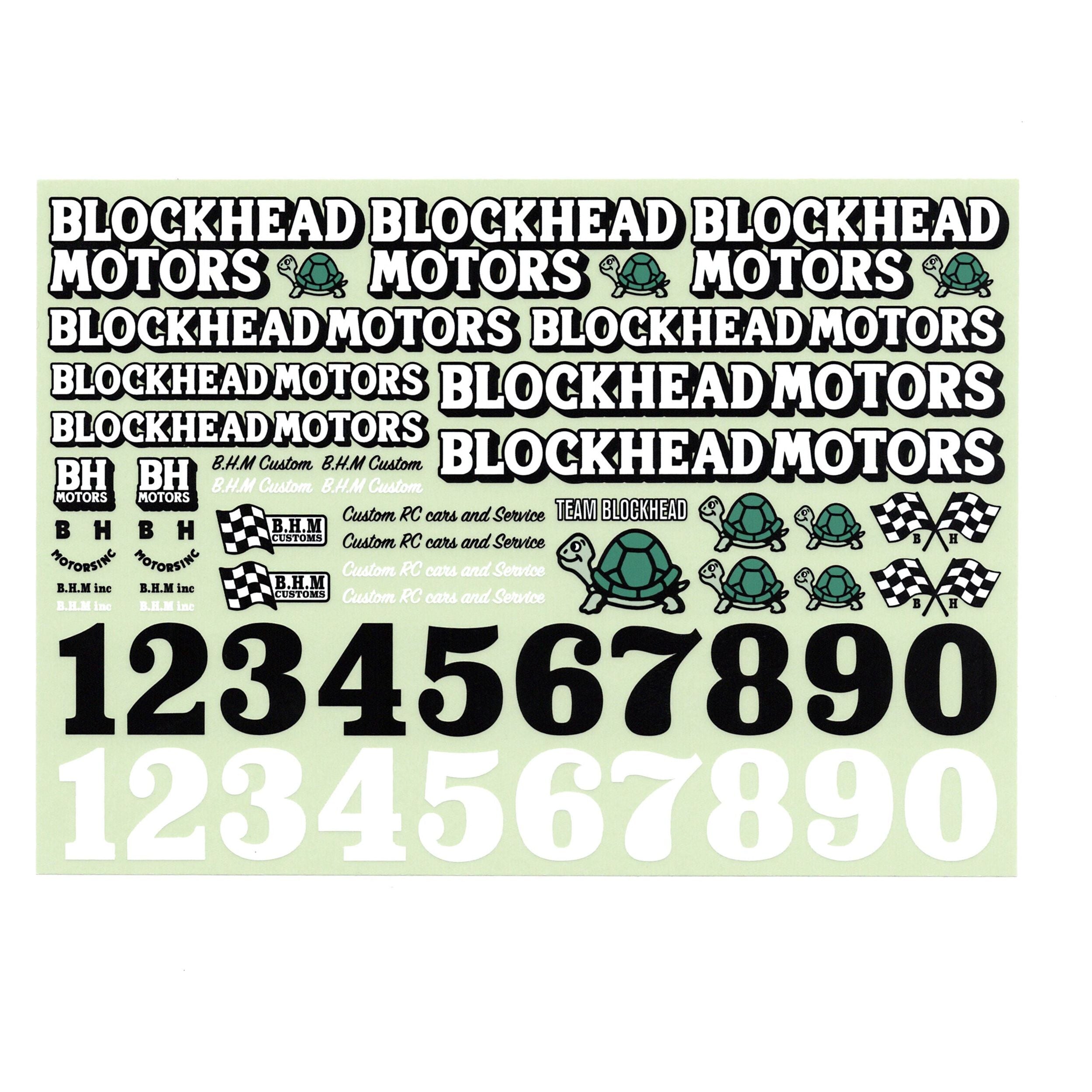 BLOCKHEAD MOTORS Original Decal Sheet Ver.4