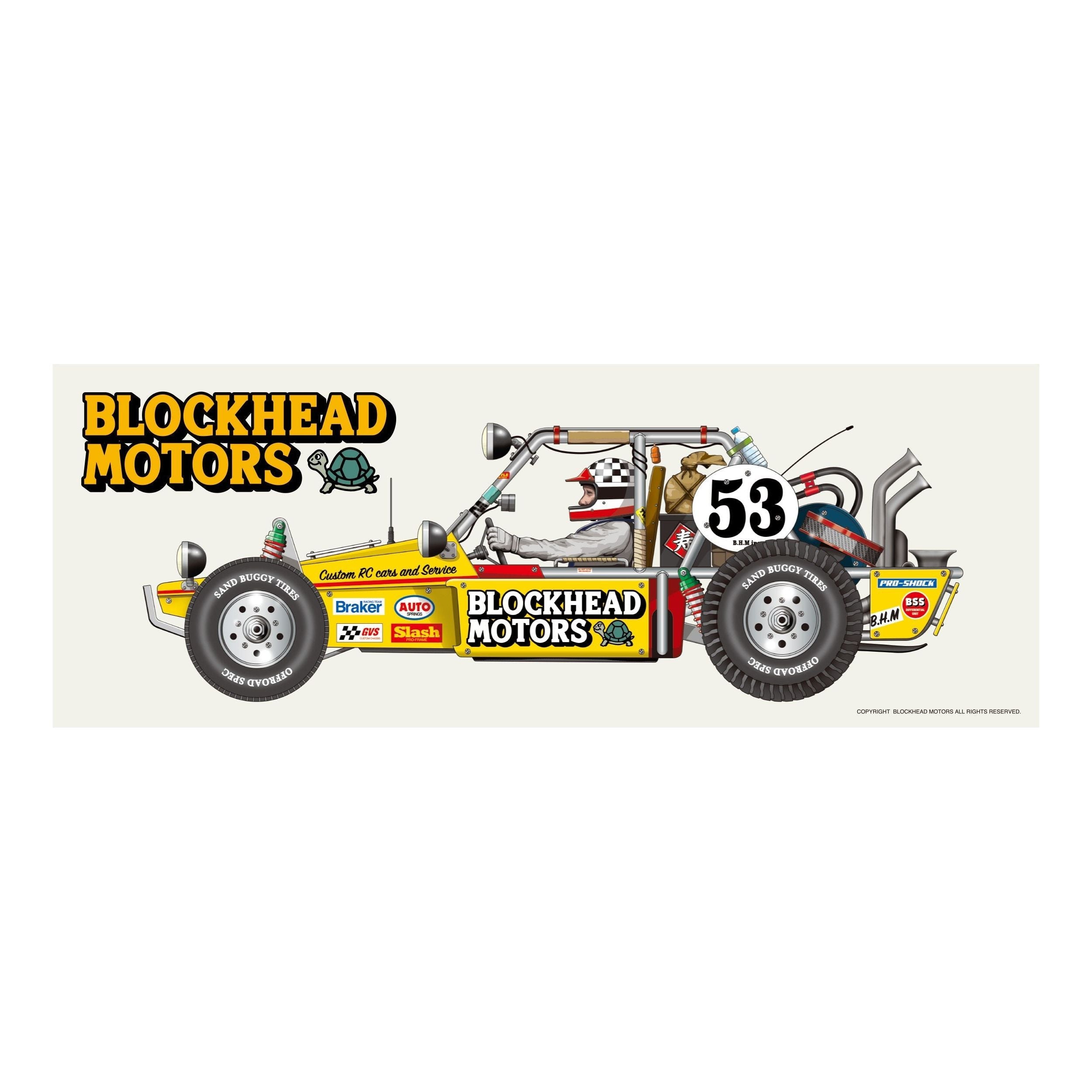 BLOCKHEAD MOTORS Vintage Buggy Stickers