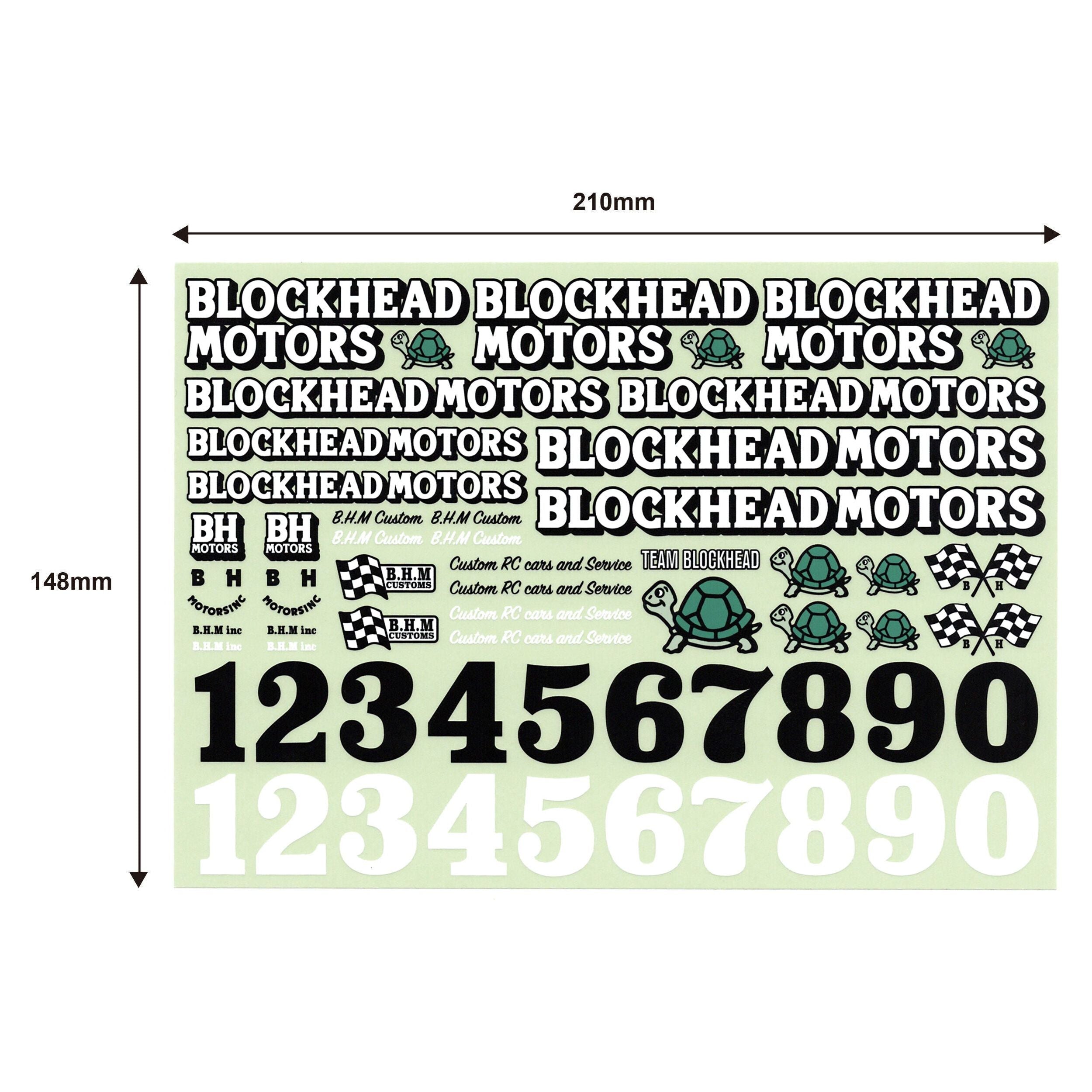 BLOCKHEAD MOTORS Original Decal Sheet Ver.4