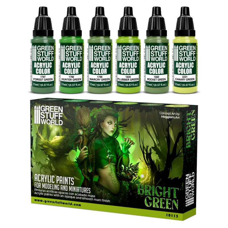 GREEN STUFF WORLD Paint Set - Green
