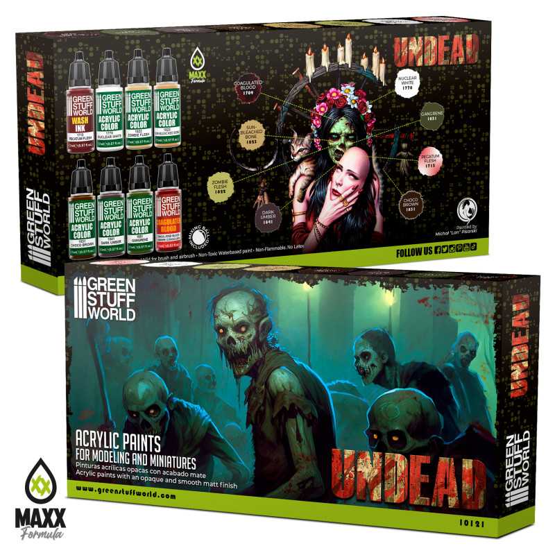 GREEN STUFF WORLD Paint Set - Undead