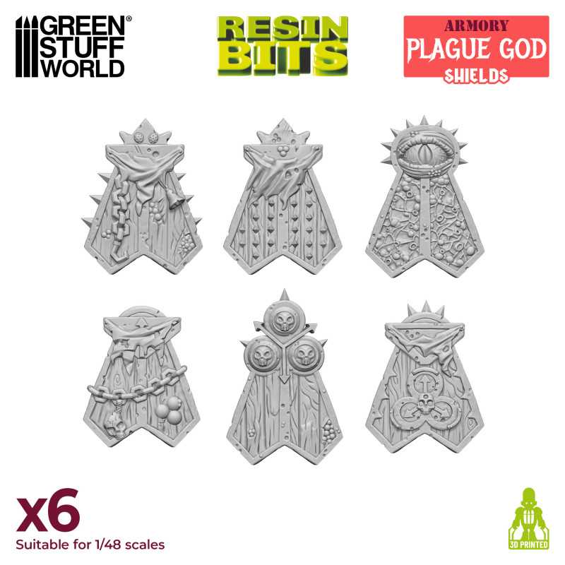GREEN STUFF WORLD Plague God Shields