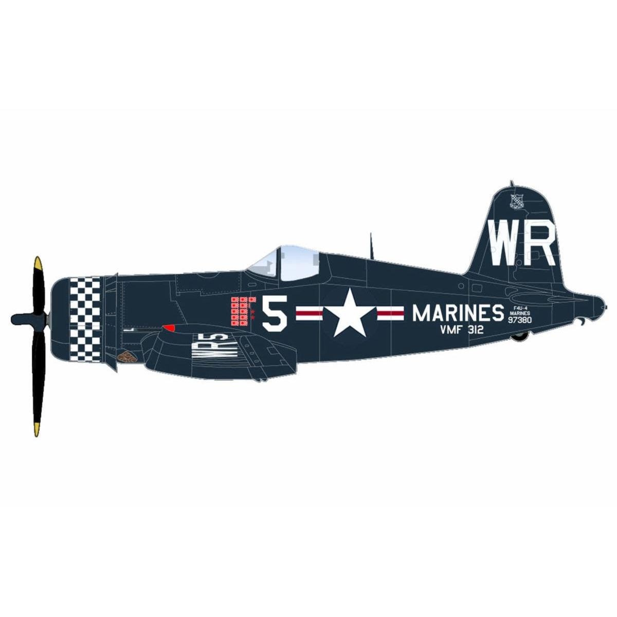 HOBBY MASTER 1/48 F4U-4 Corsair BuNo 97380 Capt. Phillip C. Delong VMF-312 USS Bataan