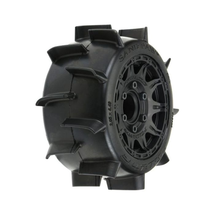 PROLINE 1/10 Sand Paw LP 2.8in Tyres Mounted on Raid Black