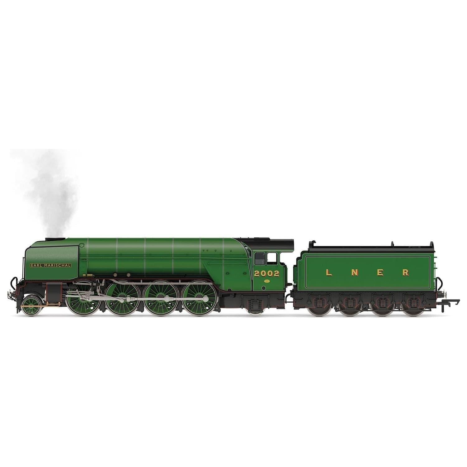 HORNBY OO LNER, P2 CLASS, 2-8-2, NO. 2002 'EARL MARISCHAL' WITH STEAM GENERATOR AND EXTRA SMOKE DEFLECTORS - ERA 3