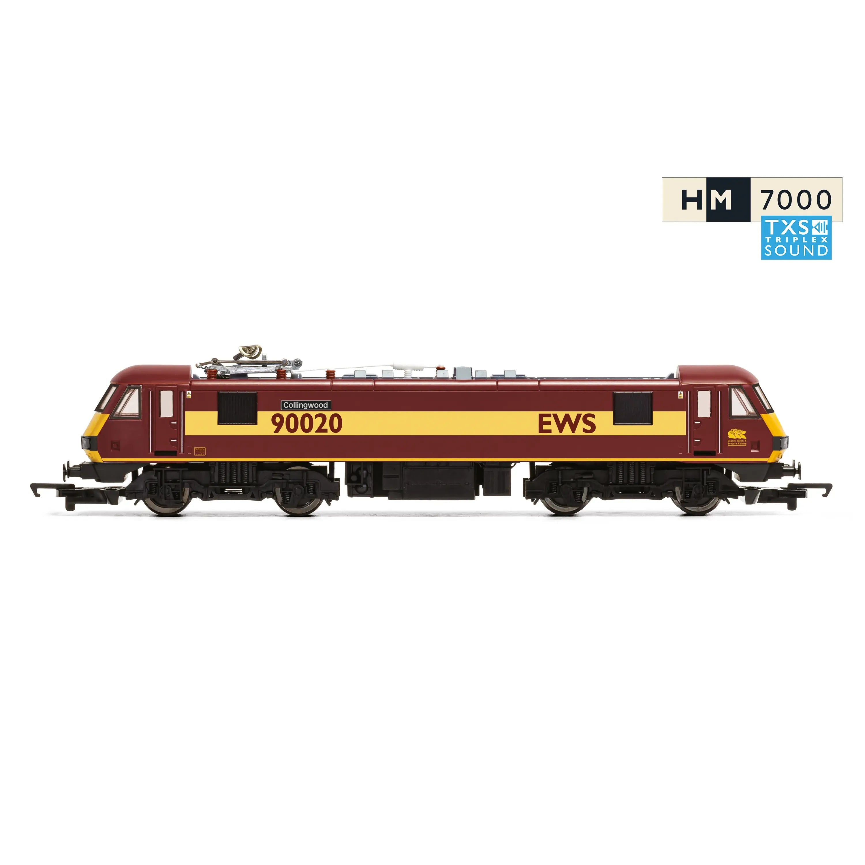 HORNBY OO RailRoad: EWS - Class 90 - 'Collingwood 90020' (DCC Sound Fitted)