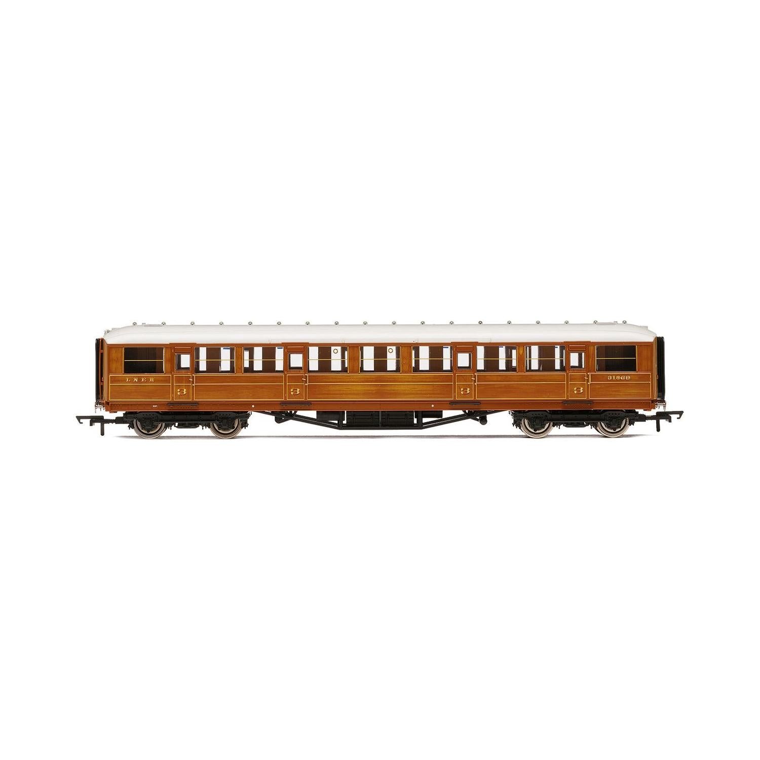 HORNBY OO LNER Gresley Corridor Teak Coaches 3RD Class 31869