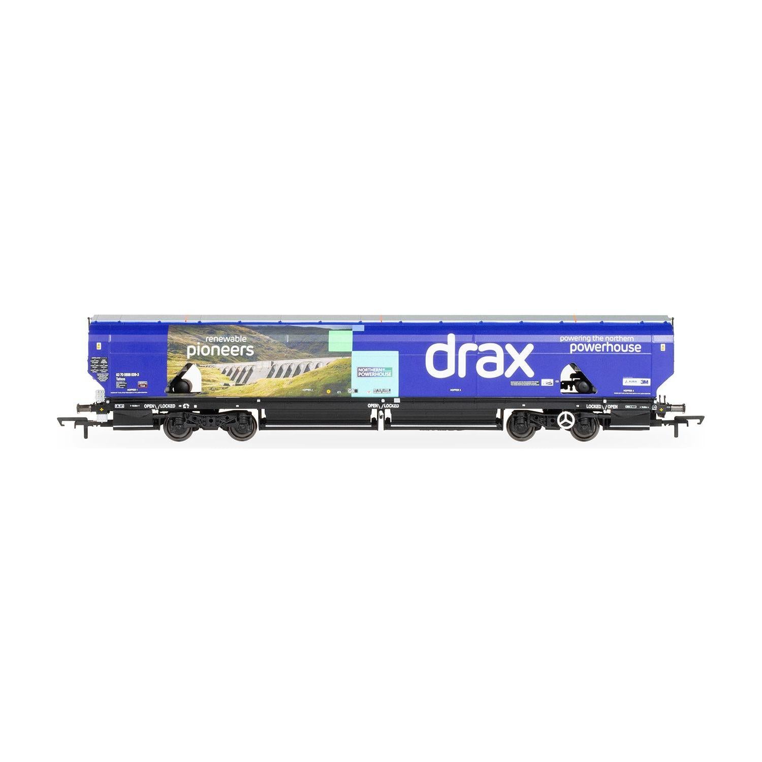 HORNBY OO Drax Biomass Wagon Pack, 83700698071-3 & 83700698009-3