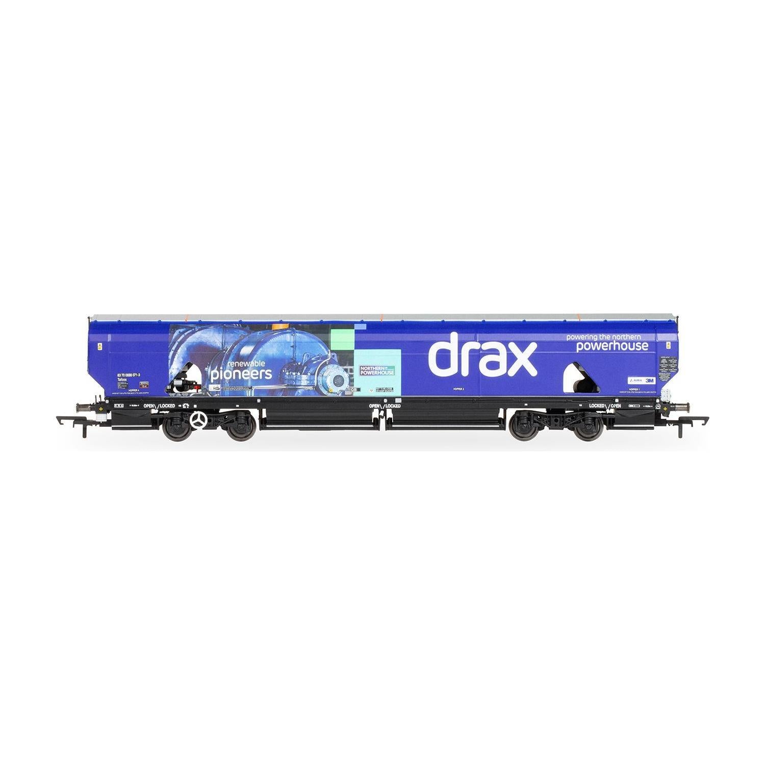 HORNBY OO Drax Biomass Wagon Pack, 83700698071-3 & 83700698009-3