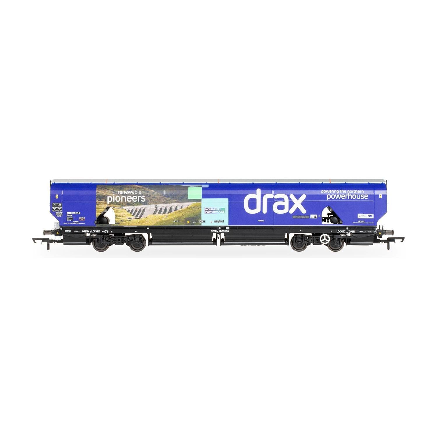 HORNBY OO Drax Biomass Wagon Pack, 83700698071-3 & 83700698009-3