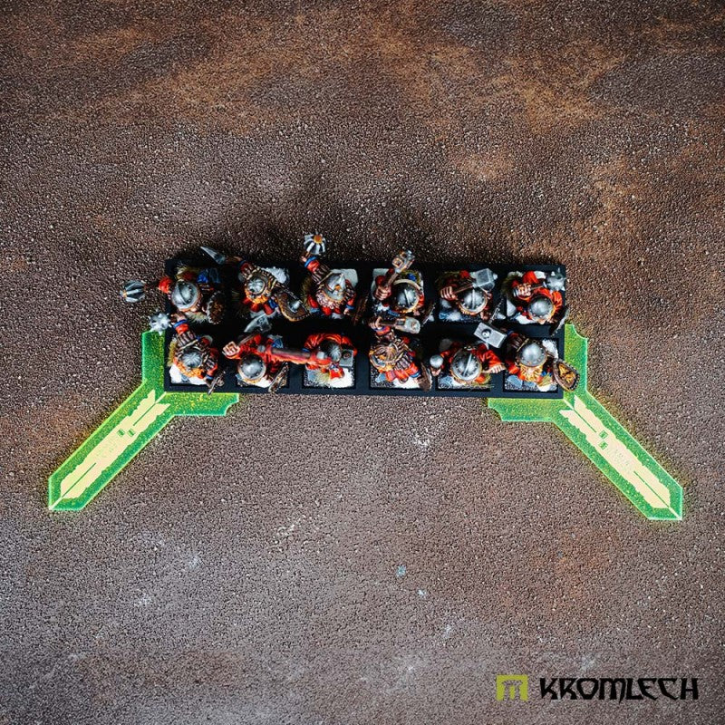 KROMLECH Regiment Wheel Ruler and Front Arc Markers - Green