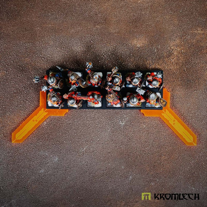 KROMLECH Regiment Wheel Ruler and Front Arc Markers - Orange