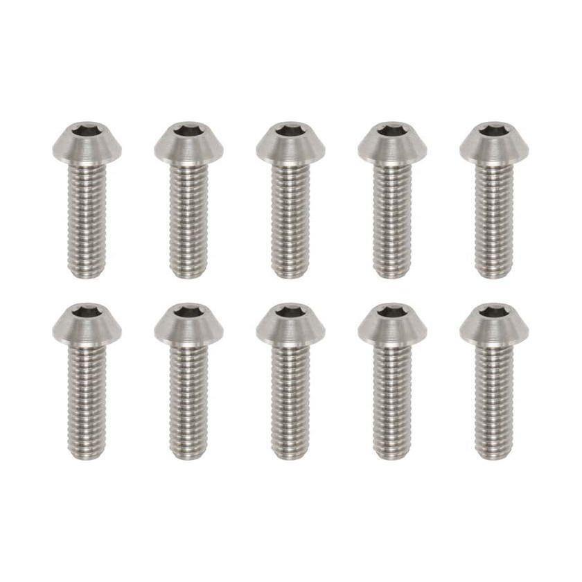 YOKOMO High Precision Machined Titanium Button Head Socket Screw M3x10mm (10 pcs.)