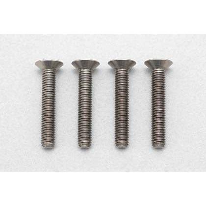 YOKOMO High precision cutting titanium flat head socket screw M3×18mm (4pcs)