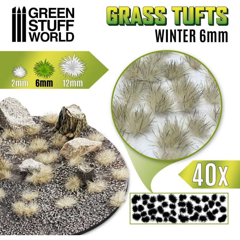 GREEN STUFF WORLD Grass TUFTS - 6mm self-adhesive - WINTER