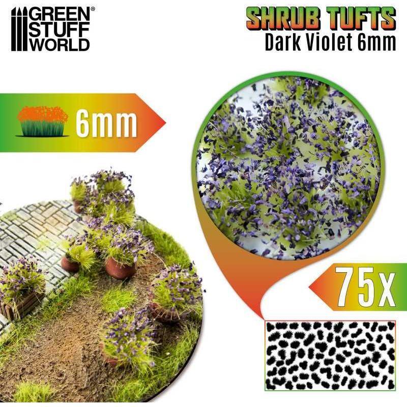 GREEN STUFF WORLD Shrub Tufts 6mm self-adhesive - Dark Violet