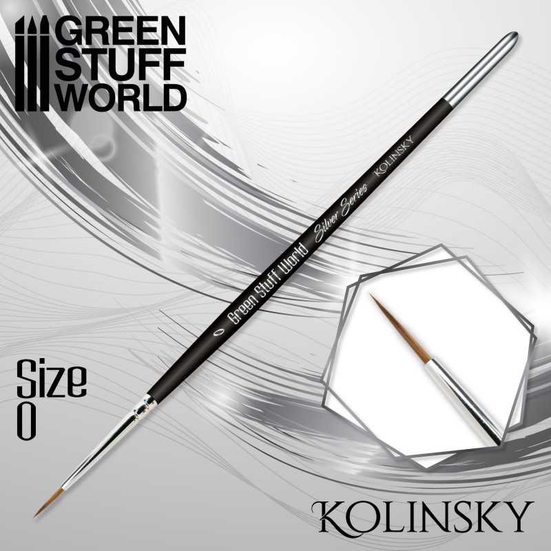 GREEN STUFF WORLD SILVER SERIES Kolinsky Brush - Size 0