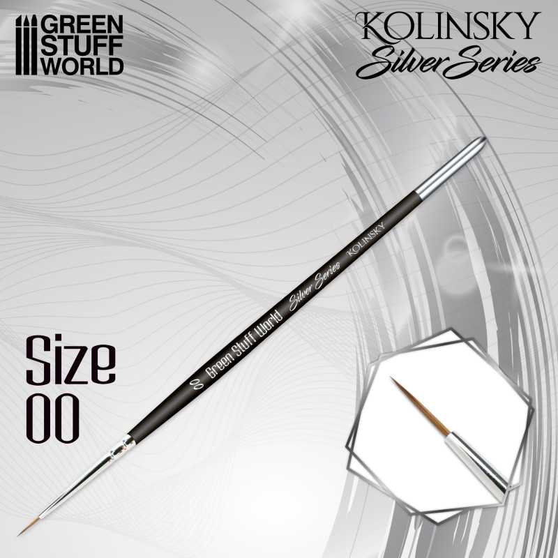 GREEN STUFF WORLD SILVER SERIES Kolinsky Brush - Size 00