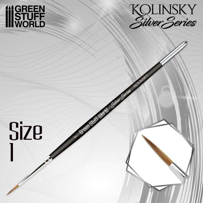 GREEN STUFF WORLD SILVER SERIES Kolinsky Brush - Size 1
