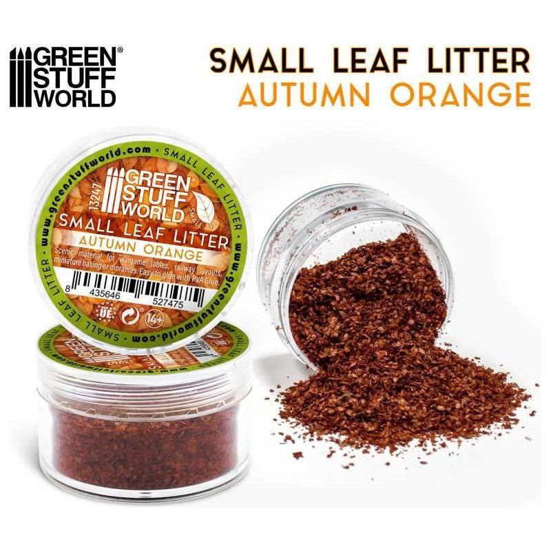 GREEN STUFF WORLD Small Leaf Litter - Autumn Orange