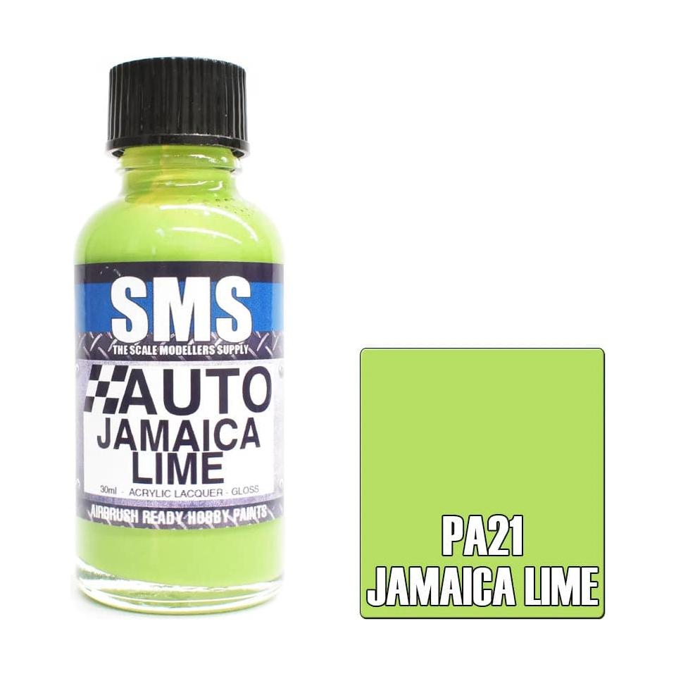 SMS Auto Colour Jamaica Lime Acrylic Lacquer Gloss 30ml