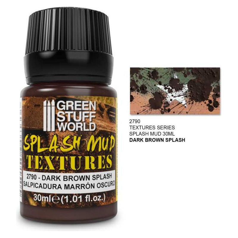 GREEN STUFF WORLD Splash Mud Textures - DARK BROWN 30ml