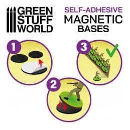 GREEN STUFF WORLD Square Magnetic Sheet Self-Adhesive - 25x