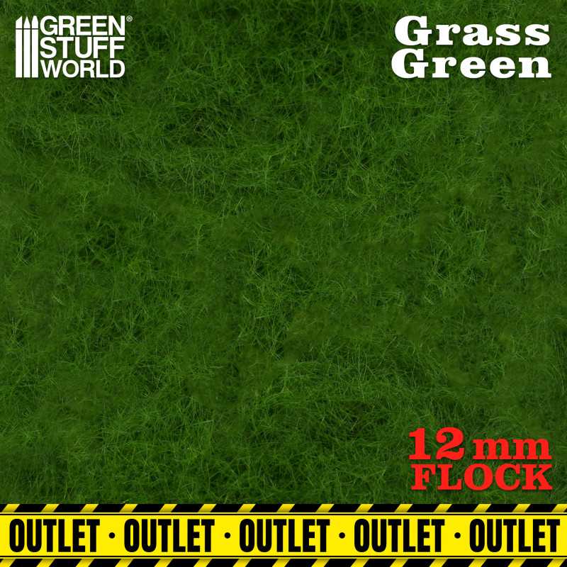 GREEN STUFF WORLD Static Grass Flock 12mm - Grass Green