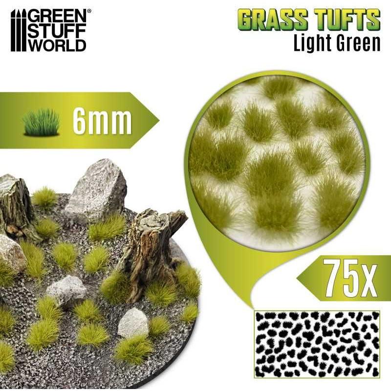 GREEN STUFF WORLD Grass TUFTs XXL 6mm - LIGHT GREEN