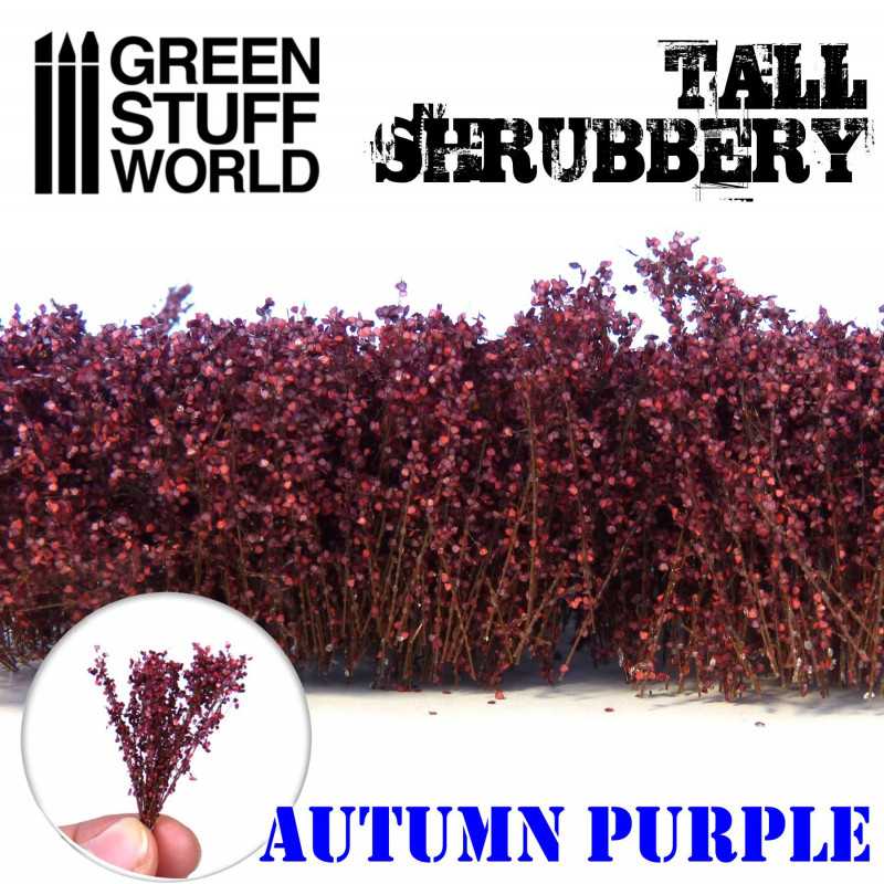 GREEN STUFF WORLD Tall Shrubbery - Autumn Purple