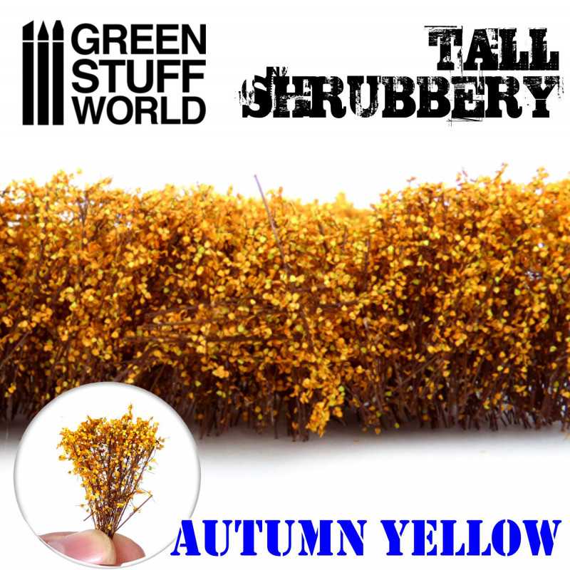 GREEN STUFF WORLD Tall Shrubbery - Autumn Yellow