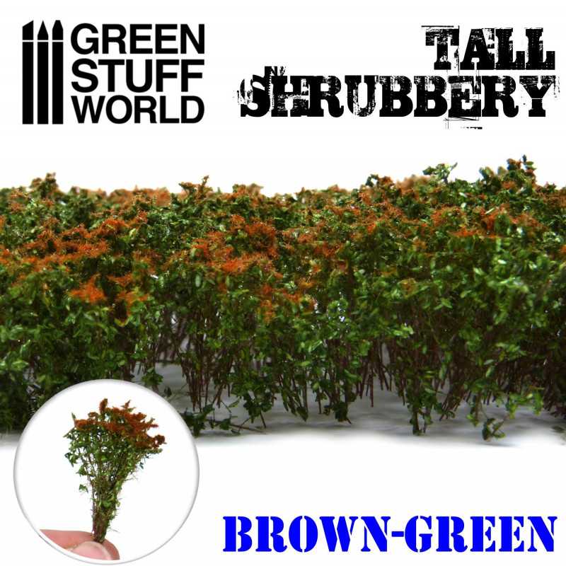 GREEN STUFF WORLD Tall Shrubbery - Brown Green