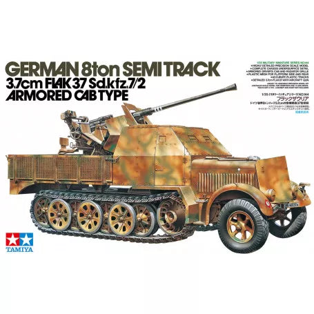 TAMIYA 1/35 German 8ton Semi-Track 3.7cm Flak 37 Sd.kfz. 7/2 Armored Cab Type