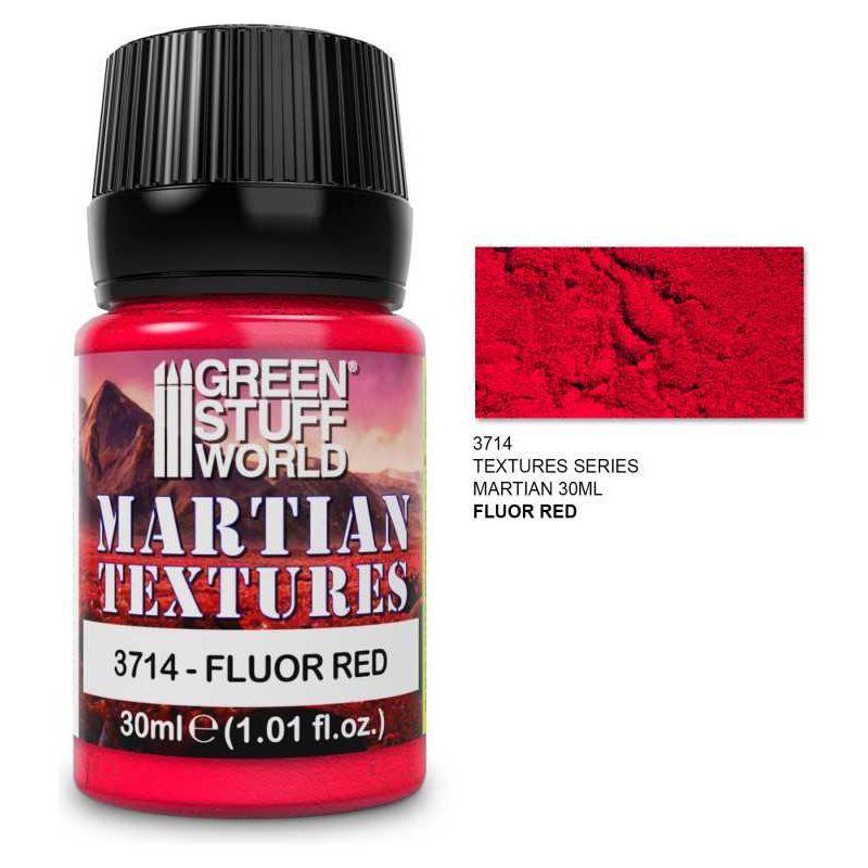 GREEN STUFF WORLD Textured Paint - Martian - Fluor Red 30ml