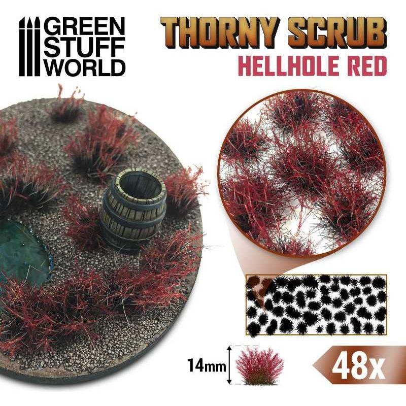 GREEN STUFF WORLD Thorny Scrubs - HELLHOLE RED