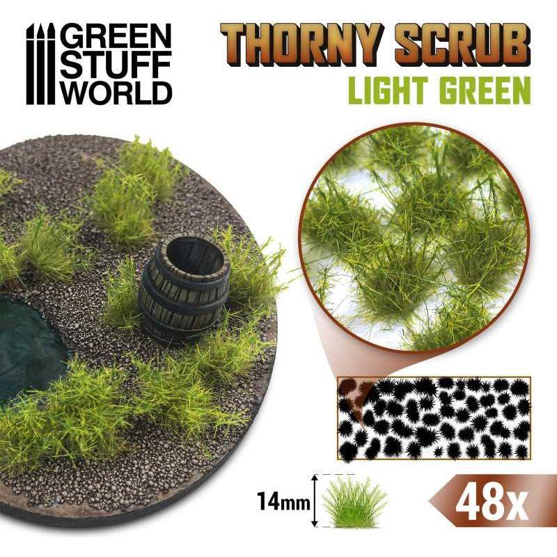 GREEN STUFF WORLD Thorny Scrubs - LIGHT GREEN