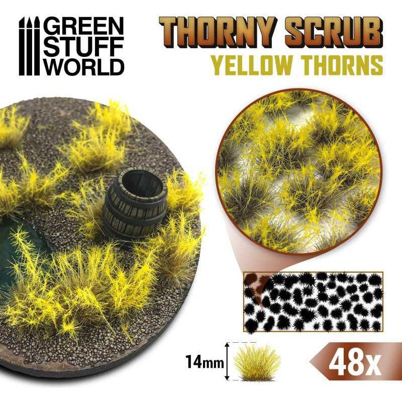 GREEN STUFF WORLD Thorny Scrubs - YELLOW THORNS
