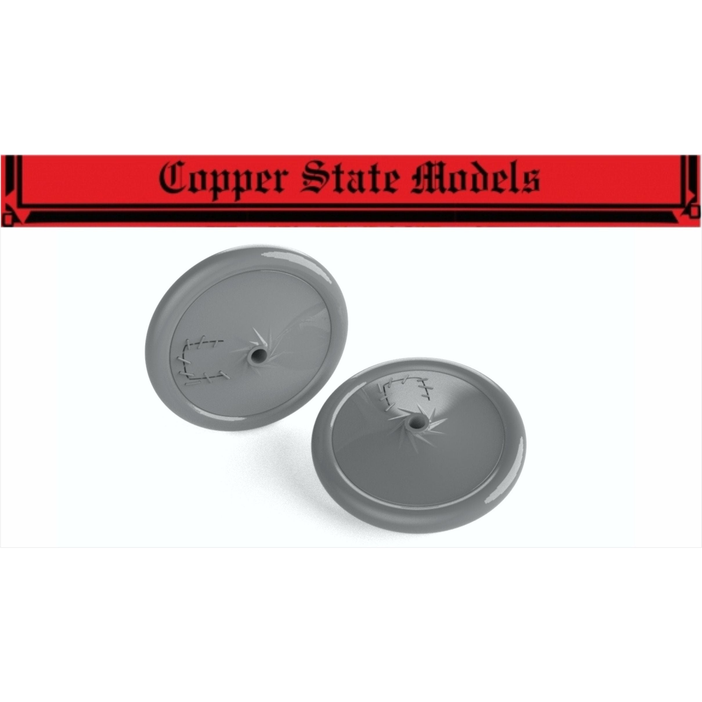 COPPER STATE MODELS Nieuport 11 wheels with Laced Cutouts Rims