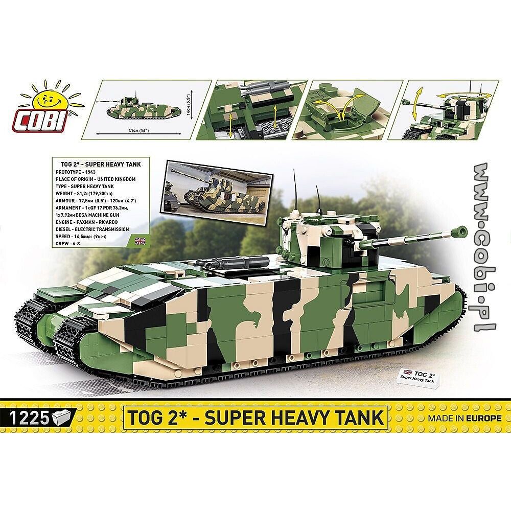 COBI World War II - British Tog II Super Heavy Tank (1230 Pieces)