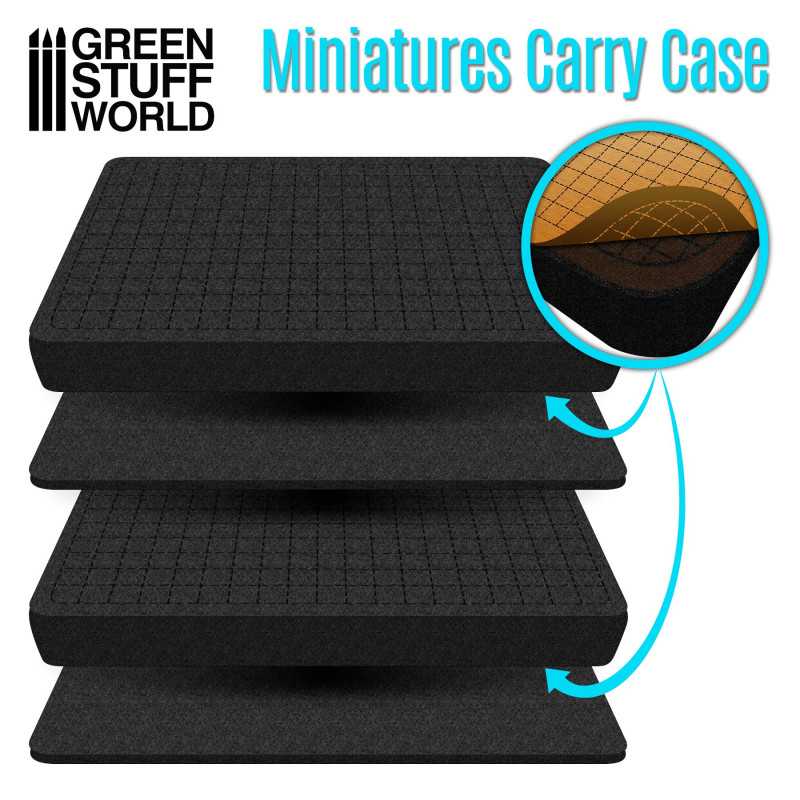GREEN STUFF WORLD Miniatures Transport Case with Pick and Pluck Foam