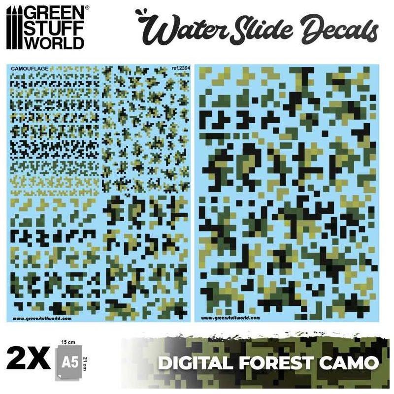 GREEN STUFF WORLD Waterslide Decals - Digital Forest Camo
