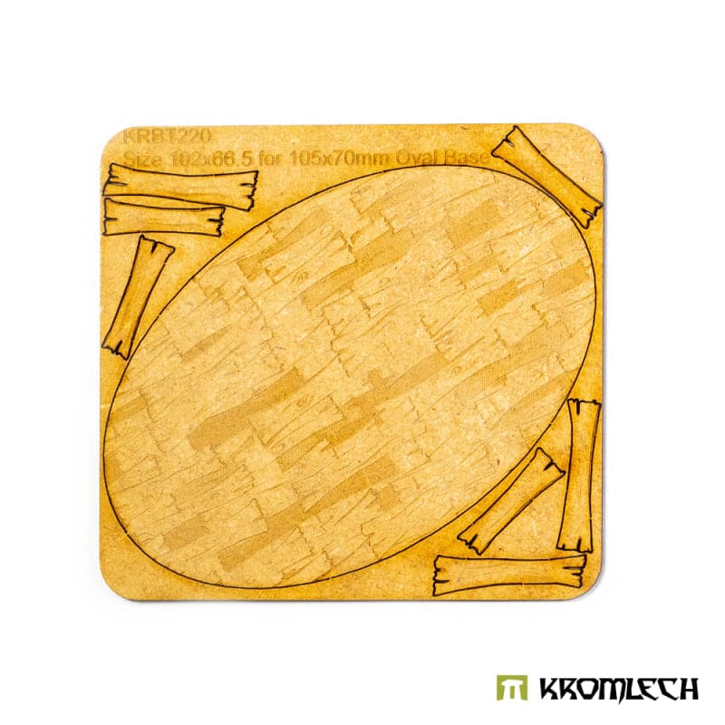 KROMLECH Wooden Planks 105x70mm Oval Base Topper