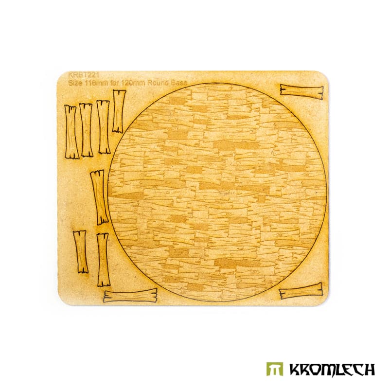 KROMLECH Wooden Planks 120mm Round Base Topper