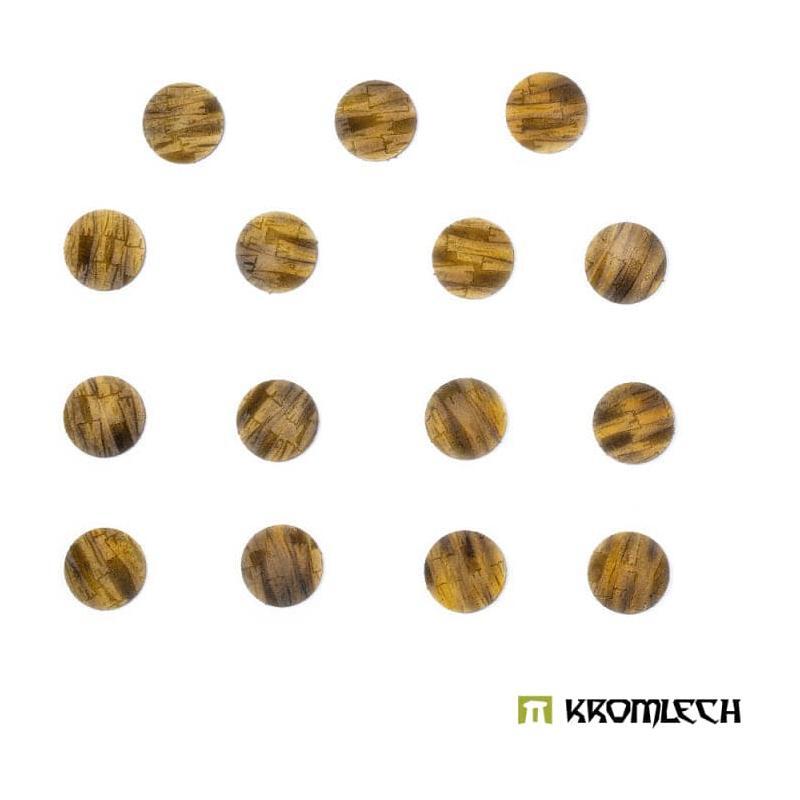 KROMLECH Wooden Planks 25mm Round Base Toppers