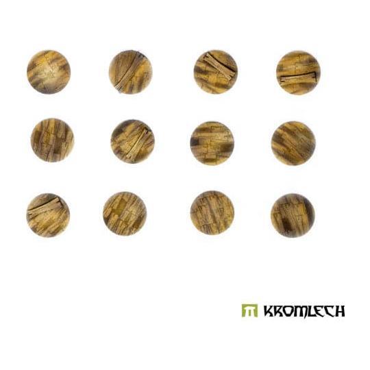 KROMLECH Wooden Planks 30mm Round Base Toppers
