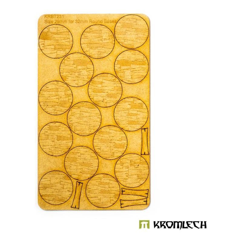 KROMLECH Wooden Planks 32mm Round Base Toppers
