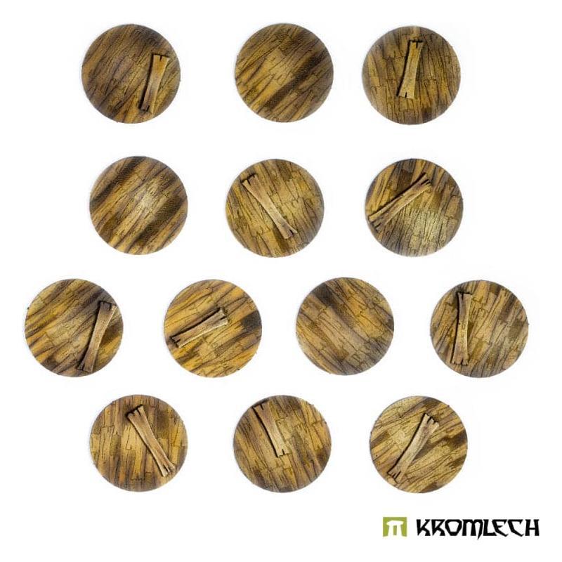 KROMLECH Wooden Planks 40mm Round Base Toppers