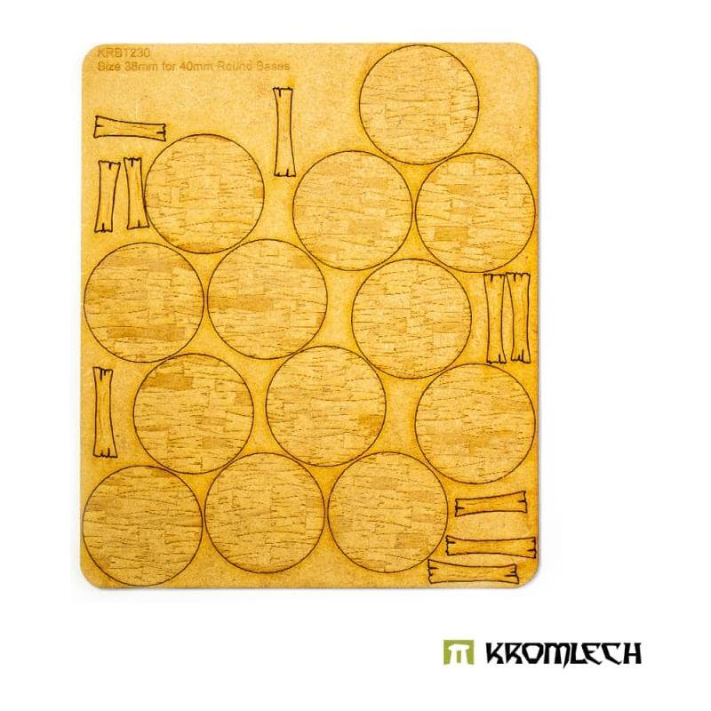 KROMLECH Wooden Planks 40mm Round Base Toppers