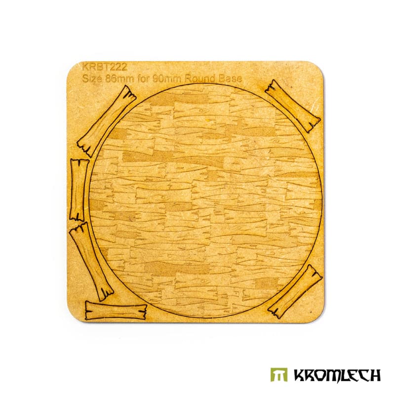 KROMLECH Wooden Planks 90mm Round Base Topper