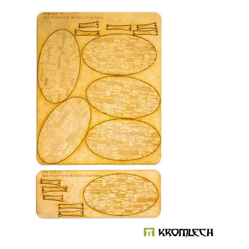 KROMLECH Wooden Planks 90x52mm Oval Base Toppers